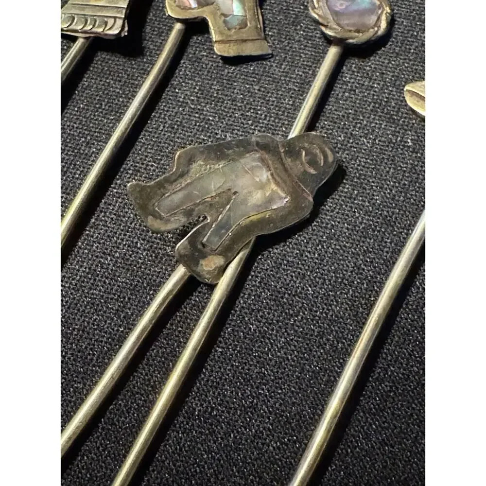 Abalone Cocktail Forks Pickle Olive Set Of 12 Alpaca Taxco